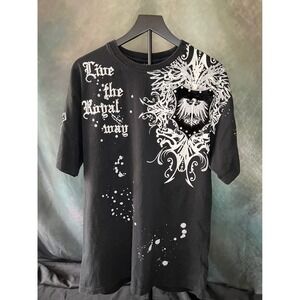 Urban Couture T Shirt Mens L Live the Royal Way Graphic Print Short Sleeve